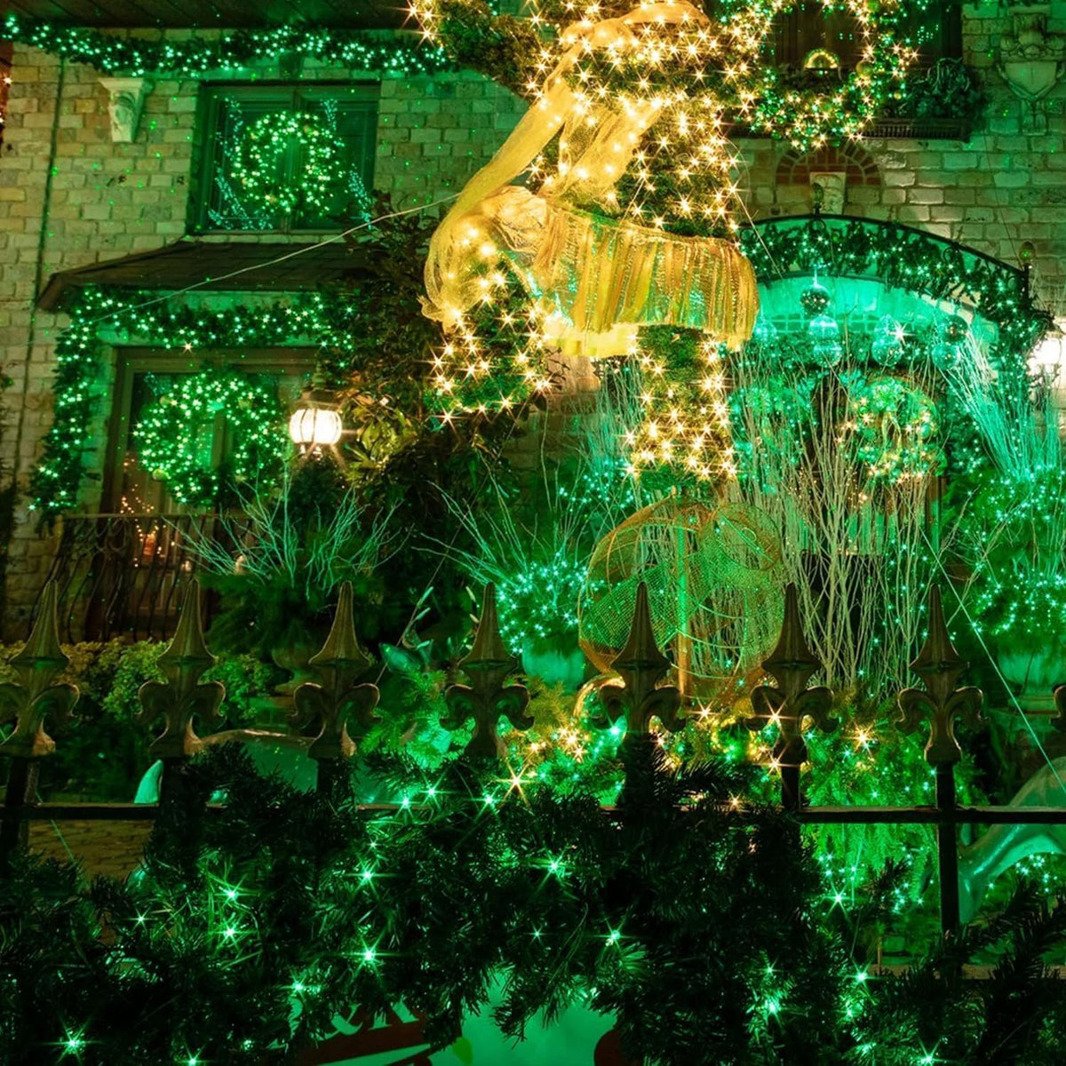 Joomer Fairy String Lights 33FT 100LED Plug in Fairy Lights Indoor, Green