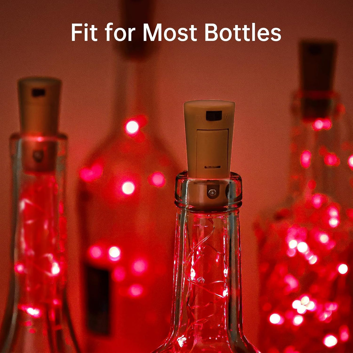 Aluan Wine Bottle Lights with Cork 10 Pack 20 LED Mini Fairy String Lights