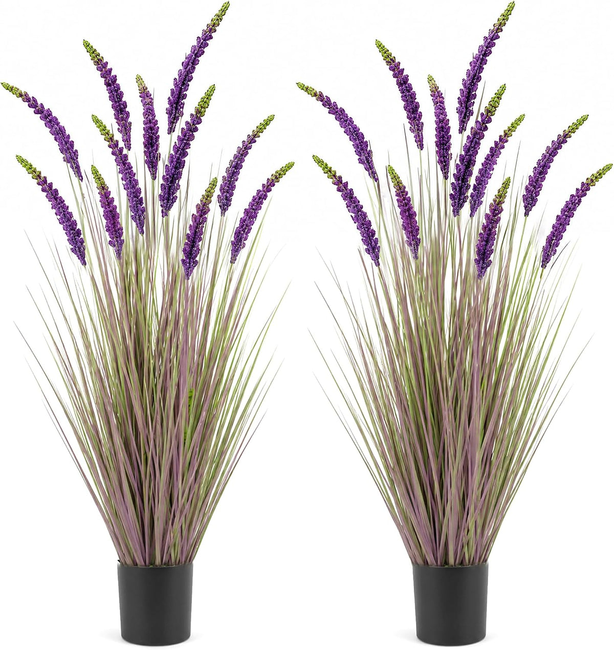 5ft 2-Pack Artificial Grass Plants in Pots, 59in Faux Grass Plant Indoor
