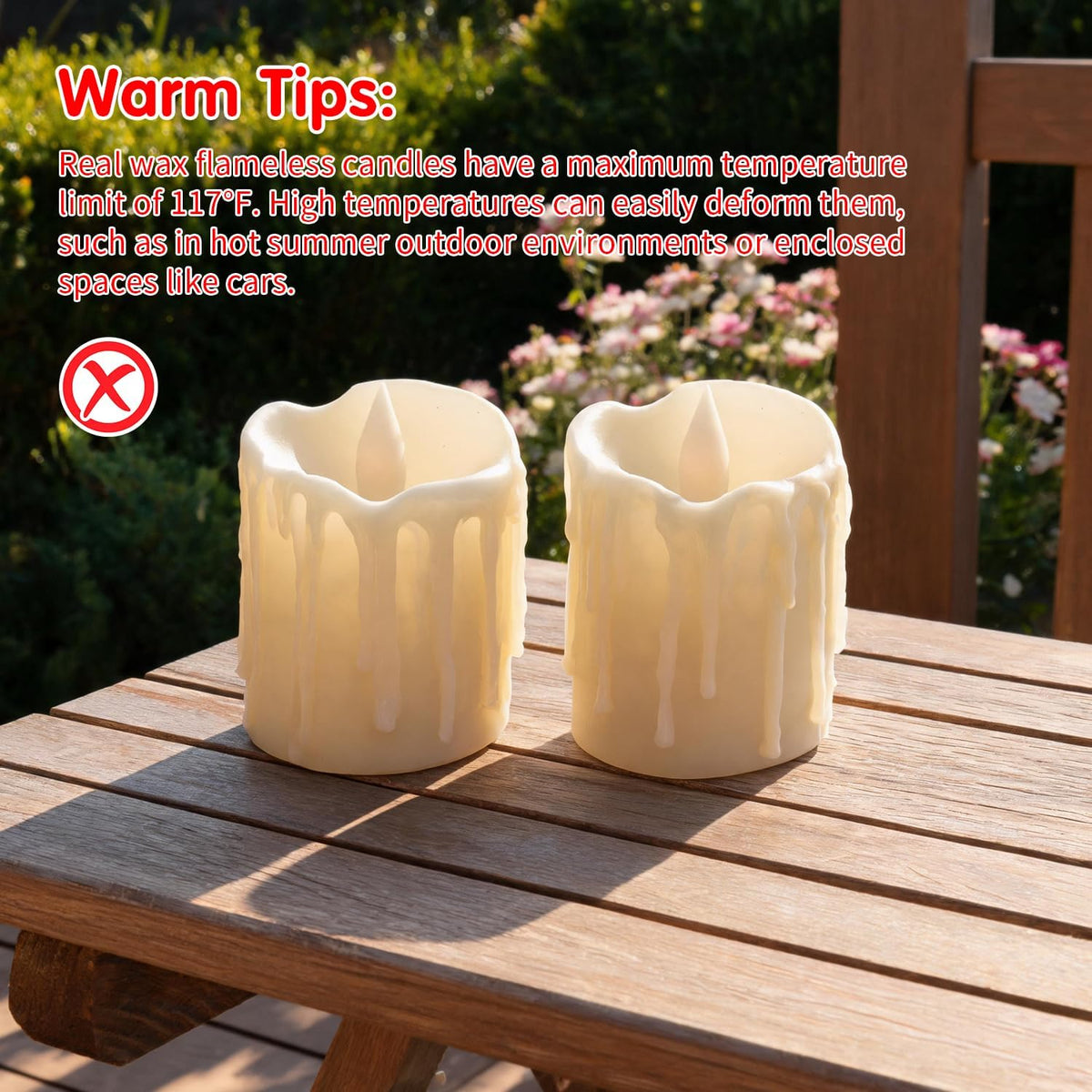 4 Pack Real Wax Flameless Candles with Remote, 2" x 2.5", Last 240H