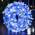 400FT Blue LED Fairy Lights, String Lights with Remote, 8 Lighting Modes, Waterproof Light Strand for Winter Decor, Snowflake Display, Bedroom, Baby Shower, Birthday, Party, Indoor Outdoor Decorations