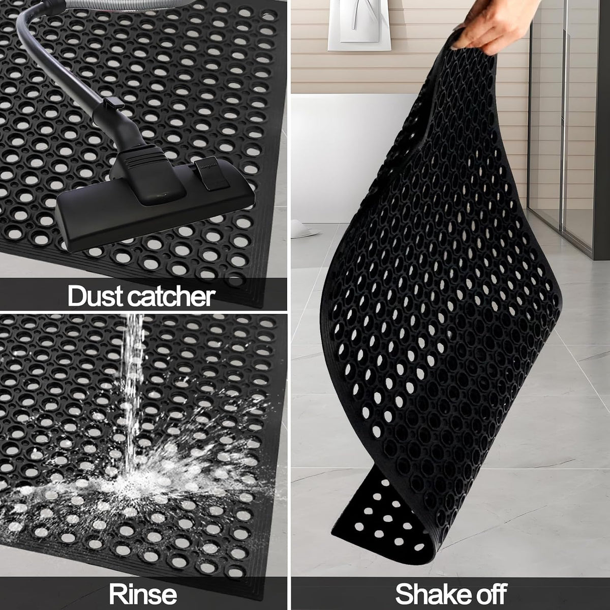 Nexboraque 2 Pack Anti Fatigue Rubber Floor Mats 24 x 36 Inch