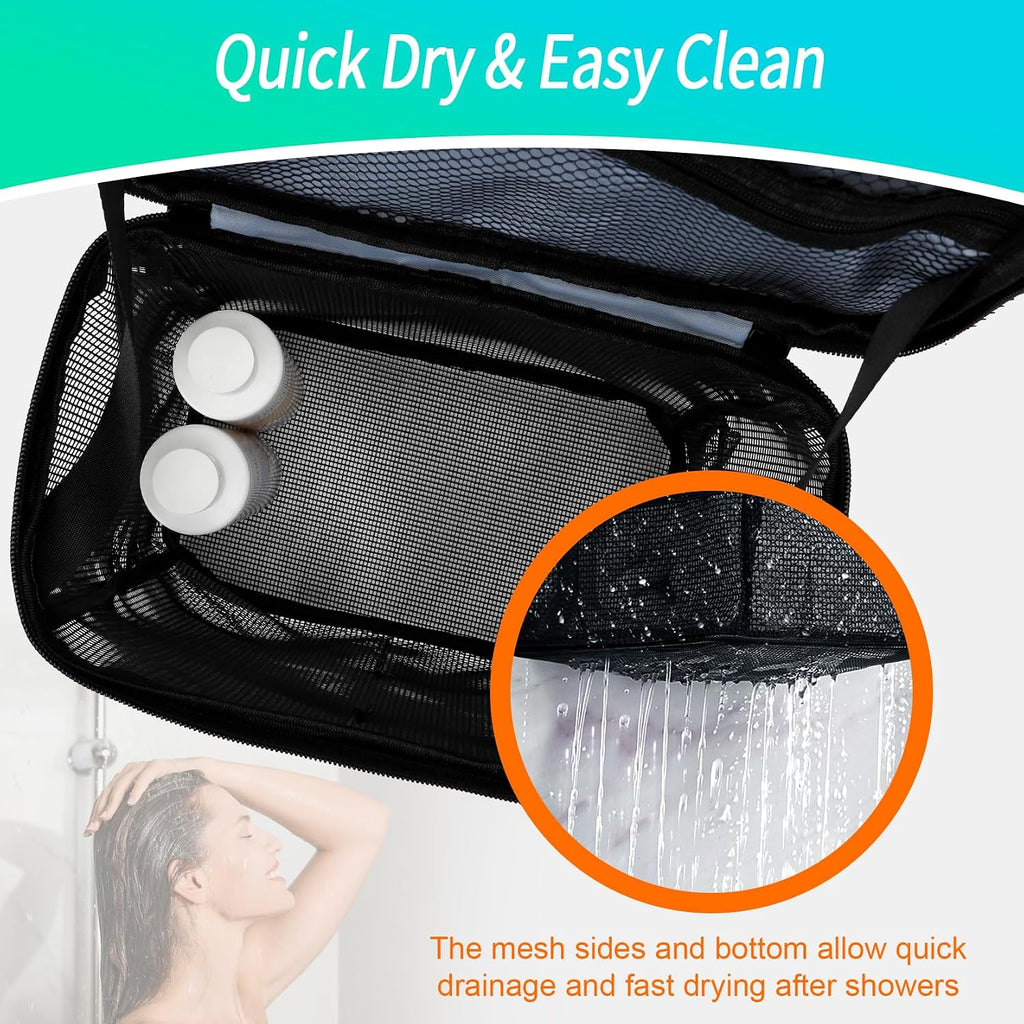 Dorm Room Essentials for Guys Girls, Quick Dry Mesh Shower Caddy Portable