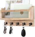 Nekon Mail and Key Holder for Wall Decorative, 11 Inch Mail Holder, Wood