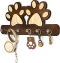 MTERSN Cute Dog Leash Holder for Wall for Apartment Essentials, Dark Brown