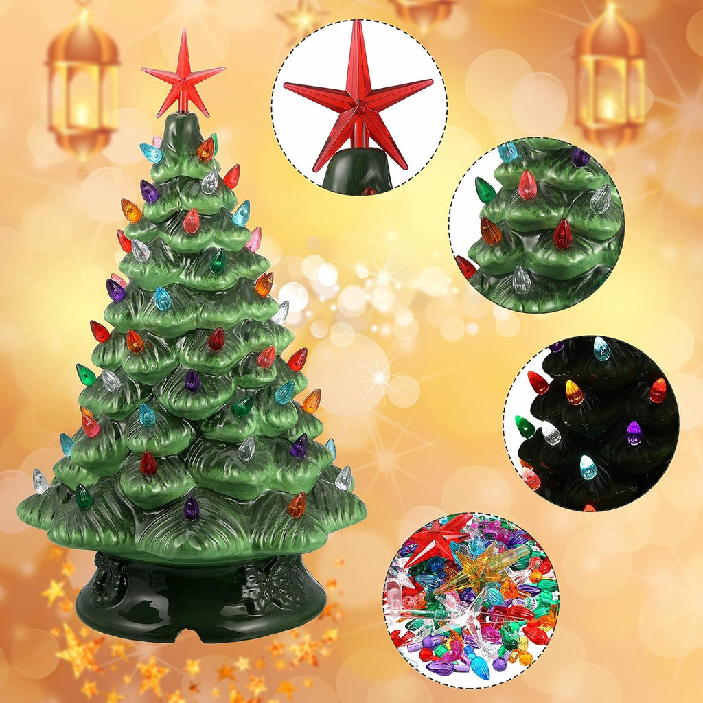 186 Pcs Ceramic Christmas Tree Replacement Lights Set, Multi Color, Stylish