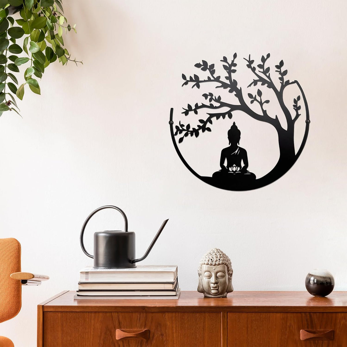 Slagindeco Metal Tree Of Life And Buddha Wall Art, Zen And Spiritual Decor