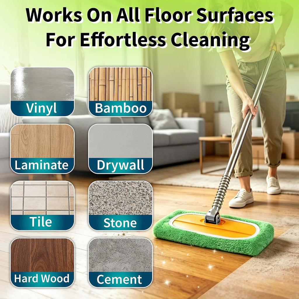 12 Pack Reusable Microfiber Mop Pads Compatible with Swiffer Sweeper