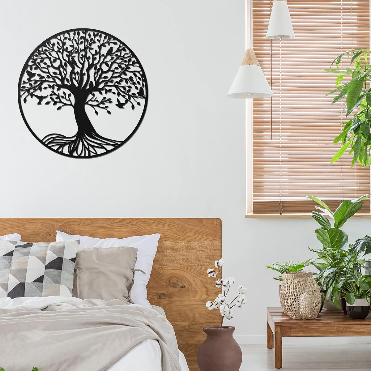 Demissle Tree of Life Metal Wall Art 11.8 Inch Wall Hanging Decor