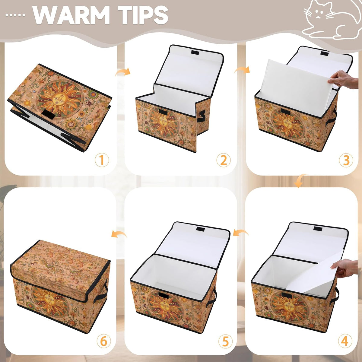 Stackable Clothes Storage Bins with Lids 3 Pack