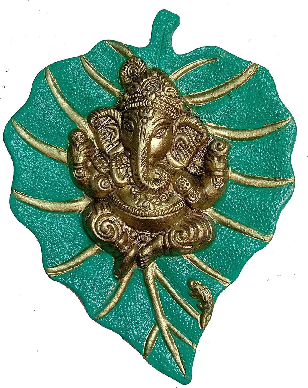 Craft Trade Metal Wall Decor - Living Room Metal Wall Hanging Show Pieces for Home Decor - Vastu Items for Home for Good Luck - 7.5x6 Inches - Light Green