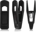 Tinfol Black Plastic Hanger Clips 40 Pack, Large Opening Pant Clips, Strong Pinch Grip Clip for Slim-line Clothes Hangers, Multi-Purpose Finger Clip for Skirt Pant Hangers