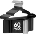 16" Non-Slip Rubber Coated Metal Suit Hangers 60 Pack with Notches