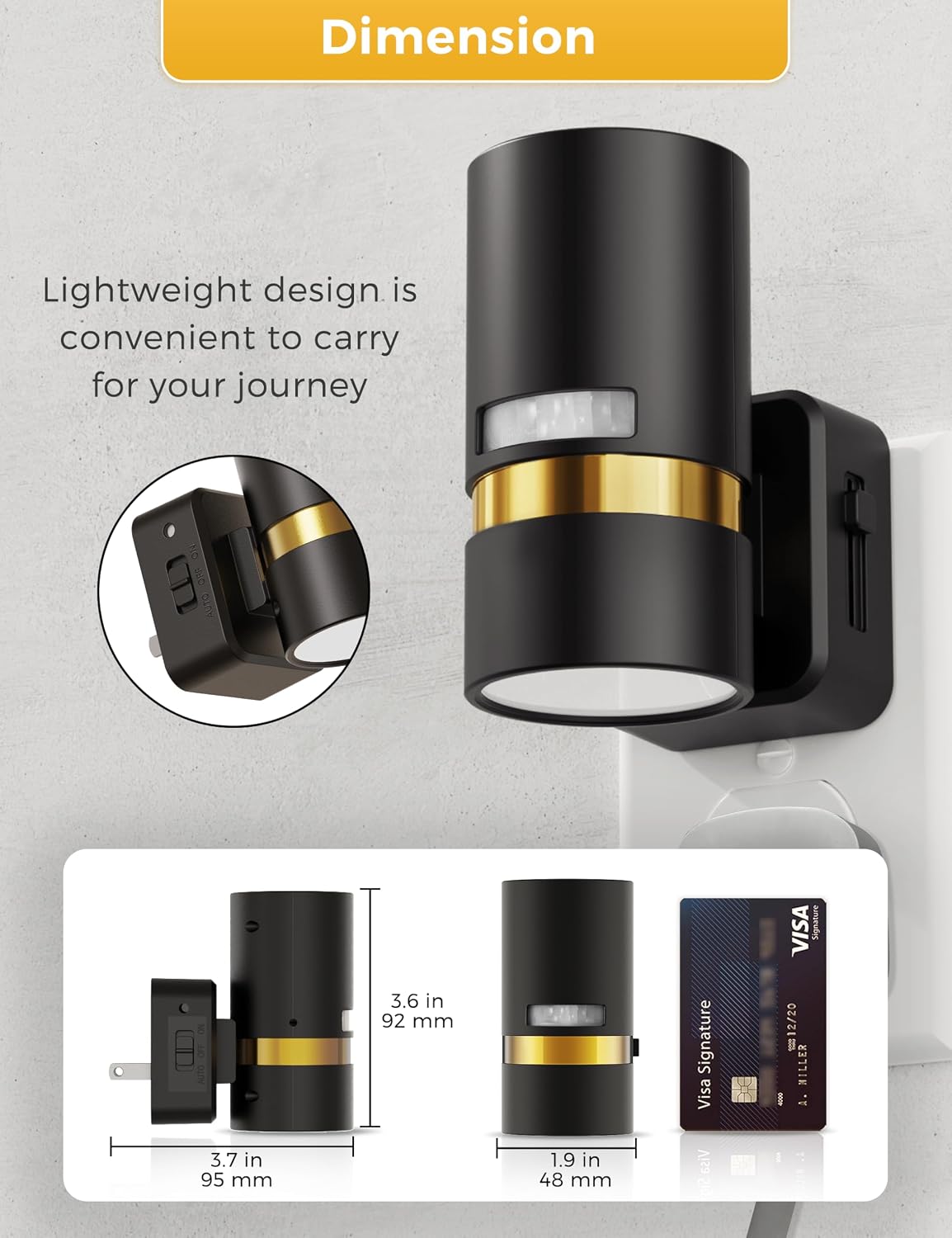 L LOHAS LED Motion Sensor Night Light Plug in, 3000K Soft White, 2 Pack