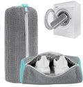 Shoe Washing Machine Bag，2PCS Laundry Shoe Bags for Sneaker，Washer and Dryer Reusable Shoes Cleaning Bag for All Shoe Sizes - Grey