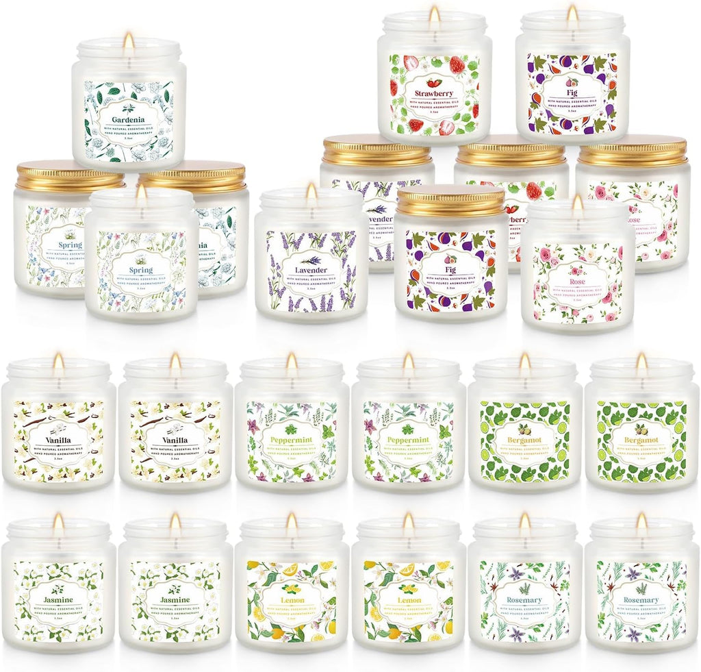 24 Pack Candles for Home Scented Aromatherapy Candles Gifts Set for Women, Natural Soy Wax Candle, 3.5 oz Long Lasting Candles, Birthday, Valentine, Christmas, Anniversary Present