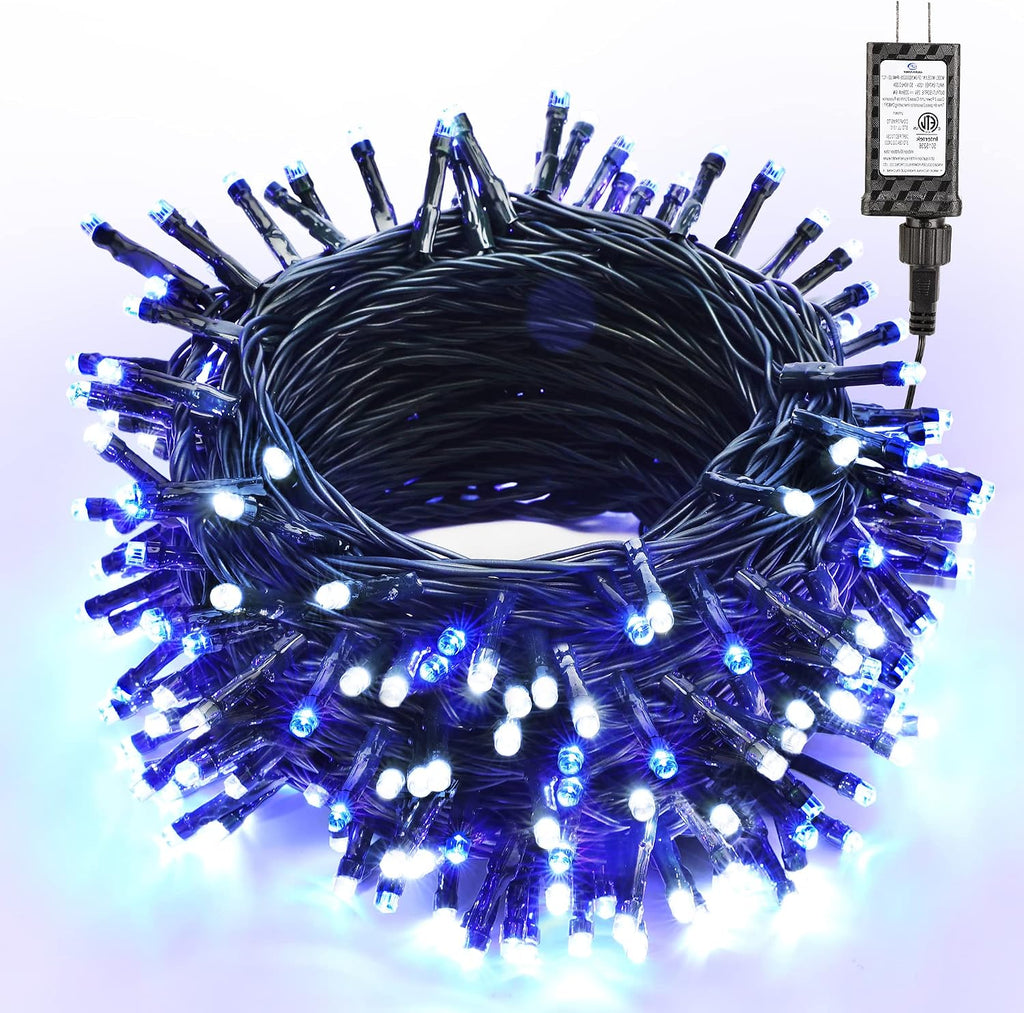 Brizled Blue White Christmas String Lights Indoor Outdoor, 78.74ft 240 LED