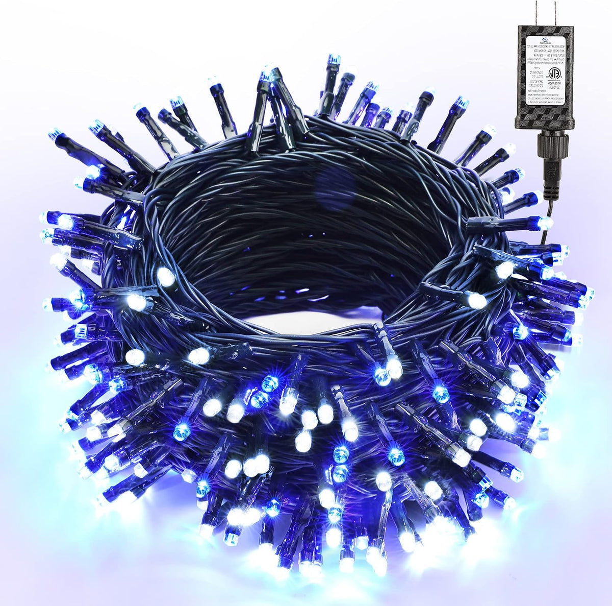 Brizled Blue White Christmas String Lights Indoor Outdoor, 78.74ft 240 LED