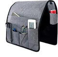 Wanty Sofa Armrest Organizer Couch Arm Chair Caddy Sofa Cover Storage Holder for Remote Control Magazine Book Smart Phone Tablet Drinks and Water Bottle (Gray)