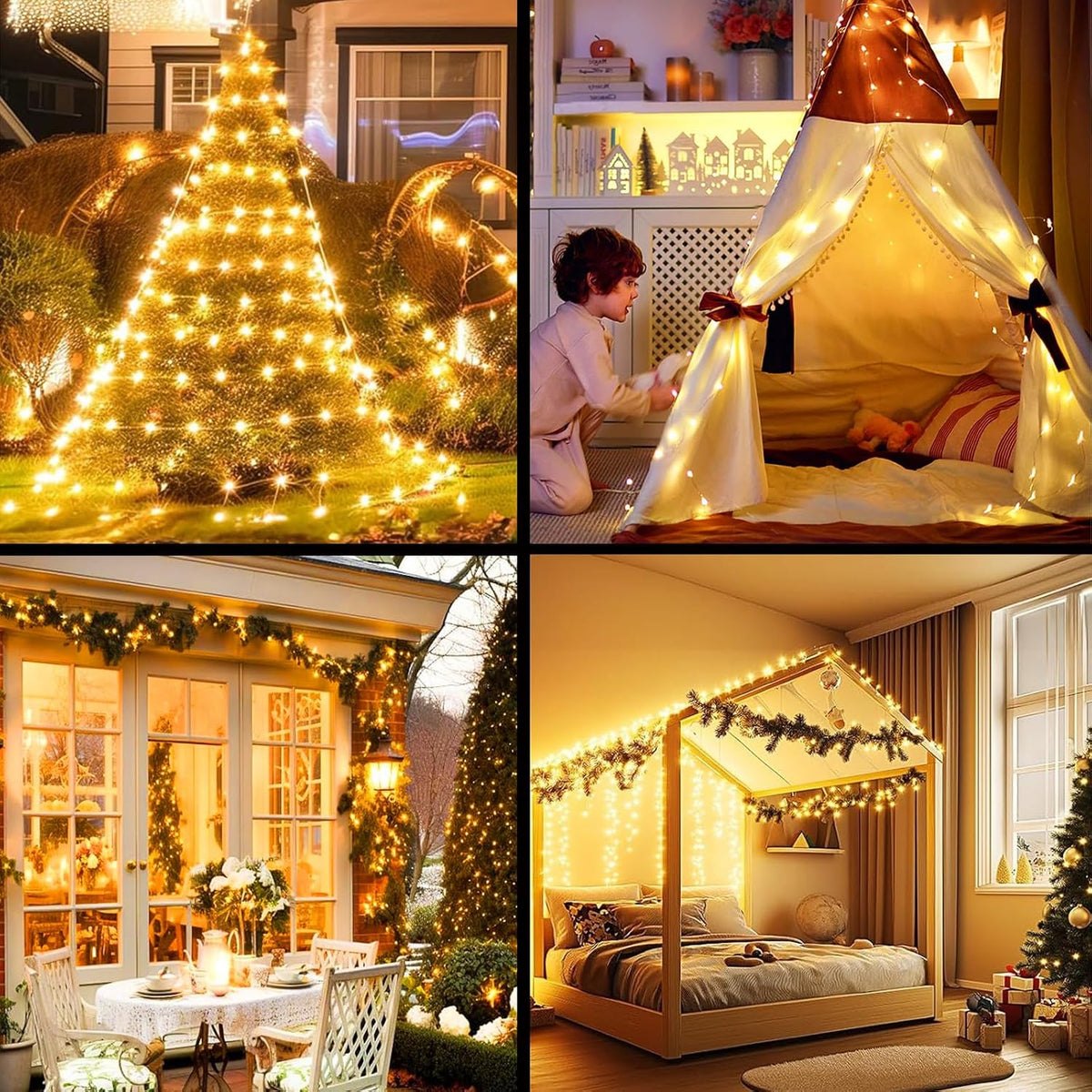 AIKEI Led Fairy Light Battery Operated, 50LED 16FT String Lights Copper Wire Starry Fairy Lights (Warm White, 2Pack)