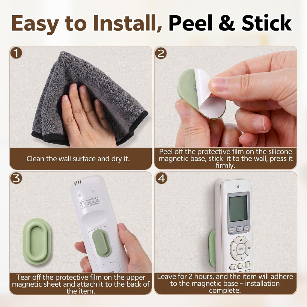 JIANTA 10 Pack Magnetic Remote Control Holder Wall Mount Organizer