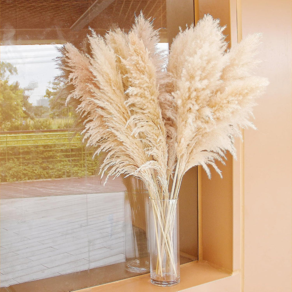 40" inch 60 Stems Natural Pampas Grass Decor Tall, pompas Grass, Tall Pampas Grass for Wedding, Party, Farmhouse, Boho Home Decor