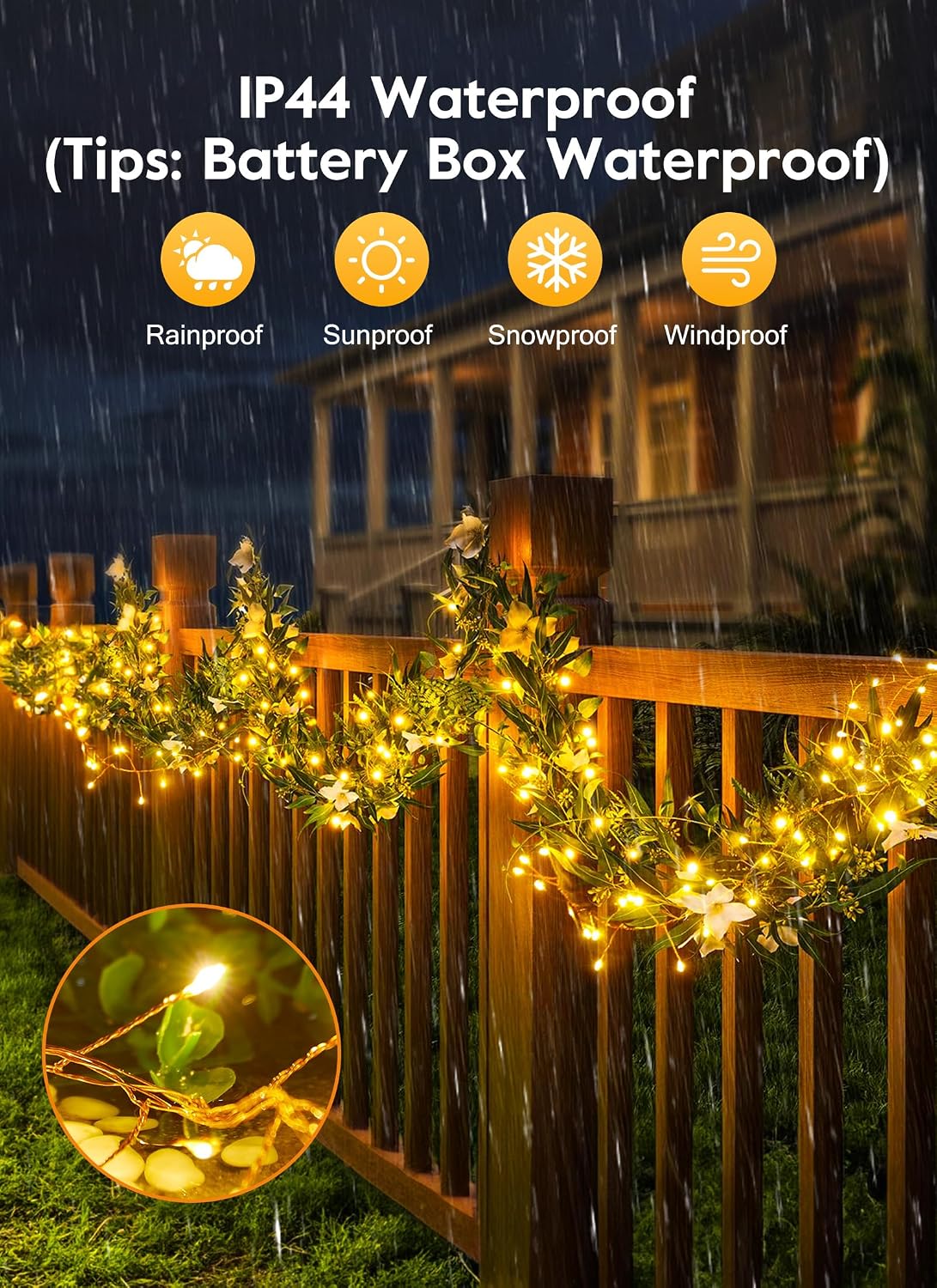 Minetom Fairy Lights Battery Operated, Twinkle String Lights 5ft 60LED
