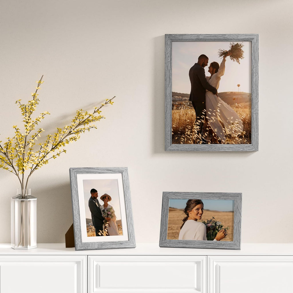 Vittanly 12 Pack Picture Frames Collage Wall Decor, Grey