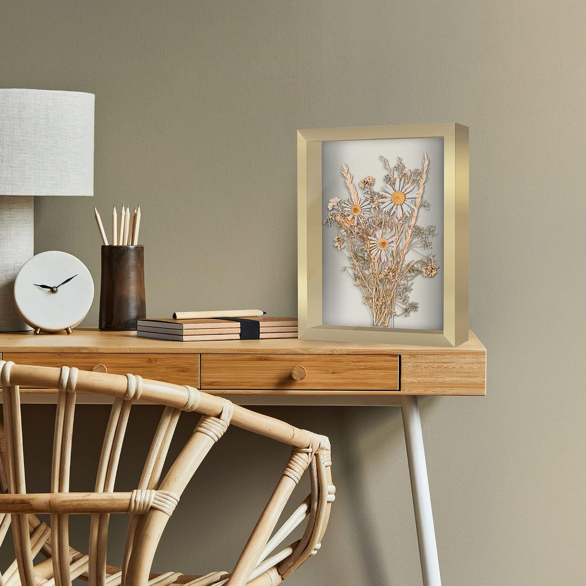Americanflat 11x14 Shadow Box Frame - Engineered Wood - Gold