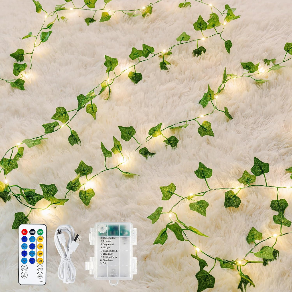 woohaha Ivy Vine with Fairy Lights USB & Battery