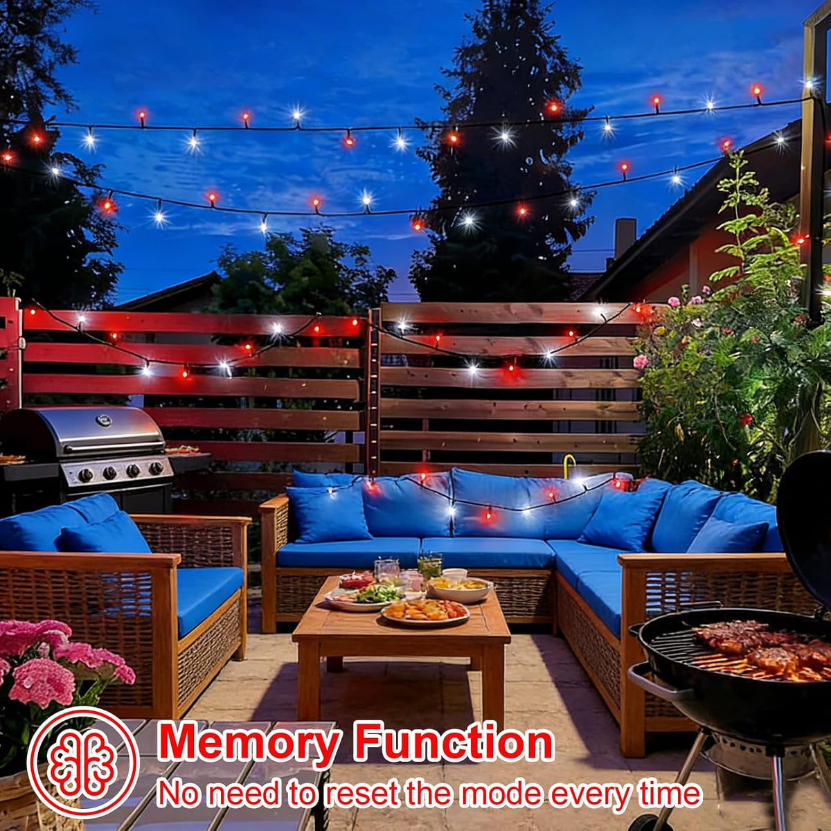 QITONG 165ft 500 LED Red and White Christmas Lights Outdoor, Christmas String Lights with Green Wire, 8 Modes Twinkle Tree Lights Plug in