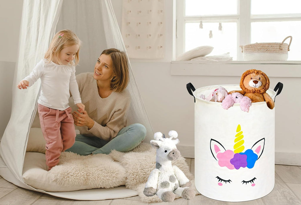 Round Laundry Basket Storage Bins Nursery Hamper Gift Baskets for Home,Office,Home Decor