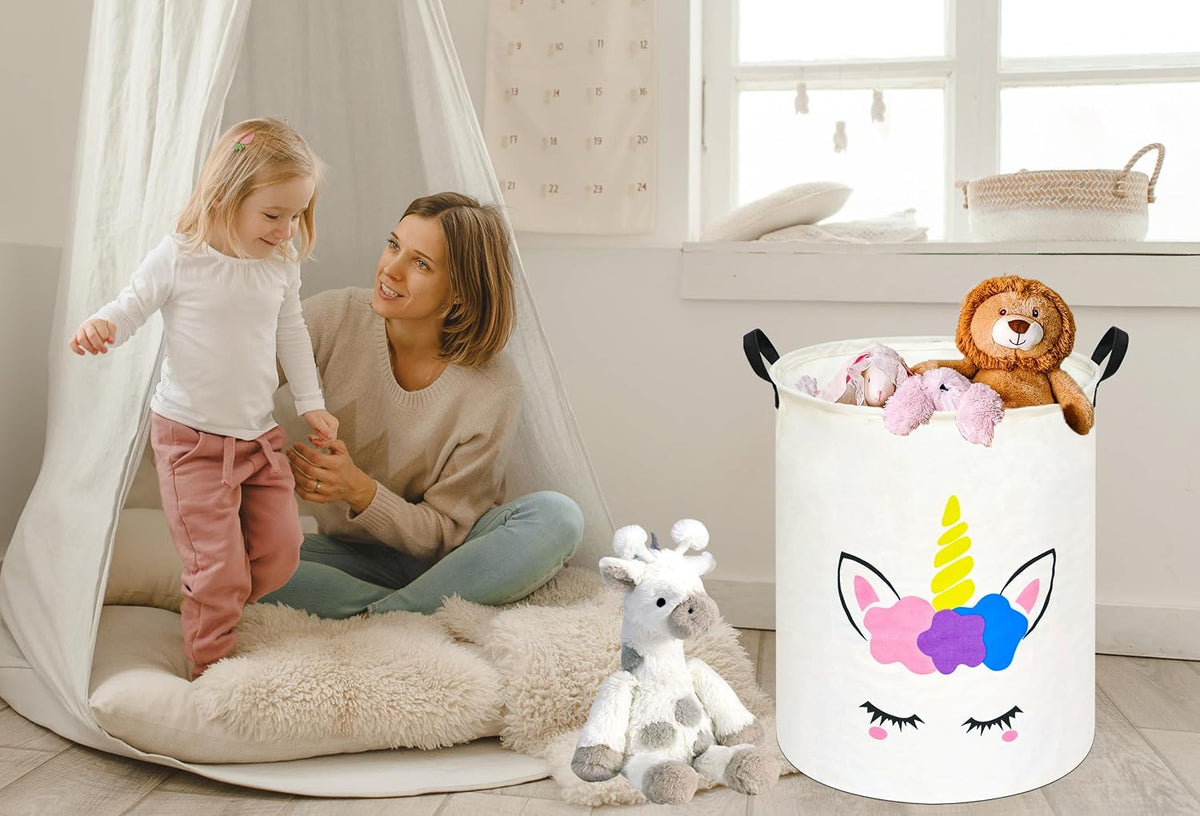 Round Laundry Basket Storage Bins Nursery Hamper Gift Baskets for Home,Office,Home Decor