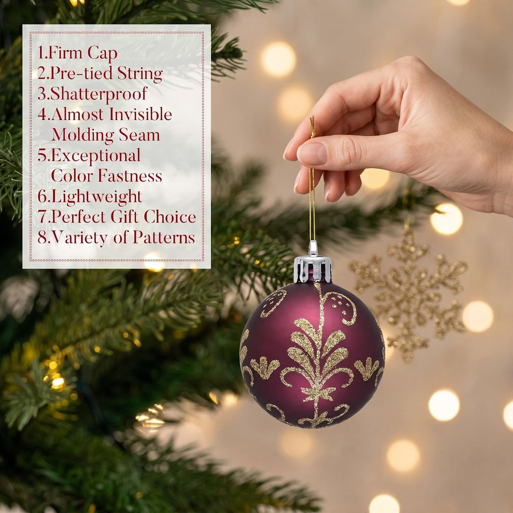 Valery Madelyn 100ct Christmas Tree Decorations Ball Ornaments Set Medium