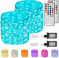 2 Pack 132FT 400LED RGB Color Changing String Halloween Lights with Remote