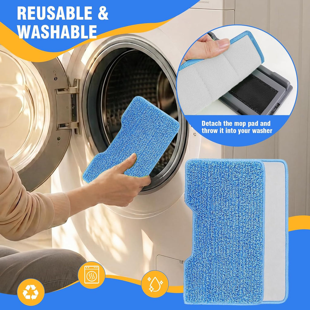 Reusable Vac Mop Replacement Pads Compatible with Shark Vacmop