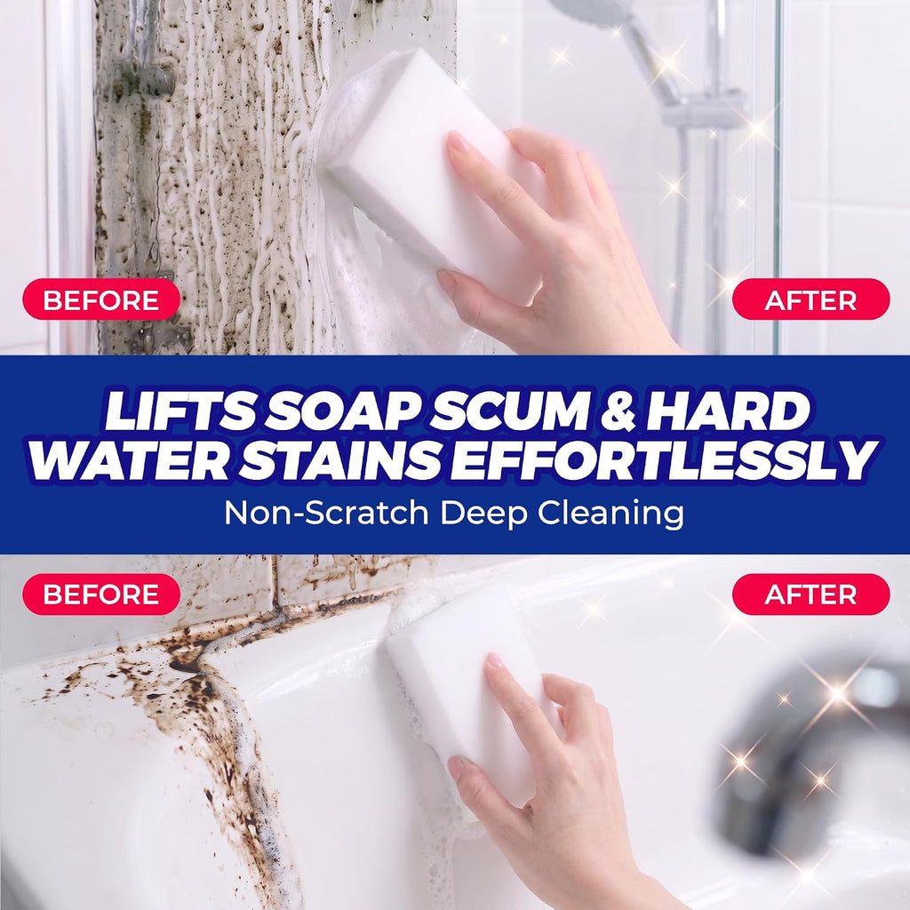 Magic Sponge Eraser Shower Cleaner Bathroom Scrubber 8 Pack
