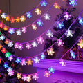 AUAUY Snowflakes String Lights 40 LED 19.6FT String Lights Battery Operated