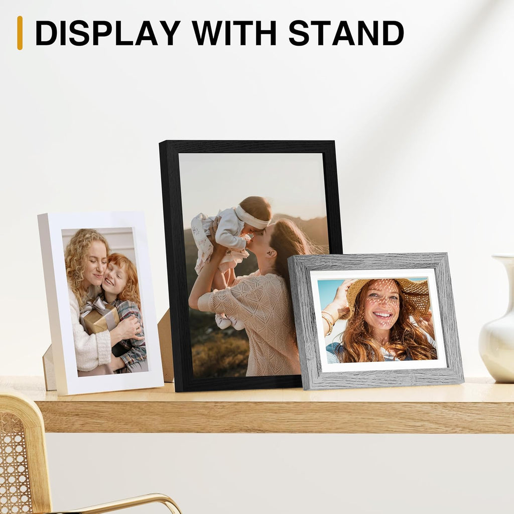 Vittanly 15 Pack Gallery Wall Frame Set, Black, Grey, White