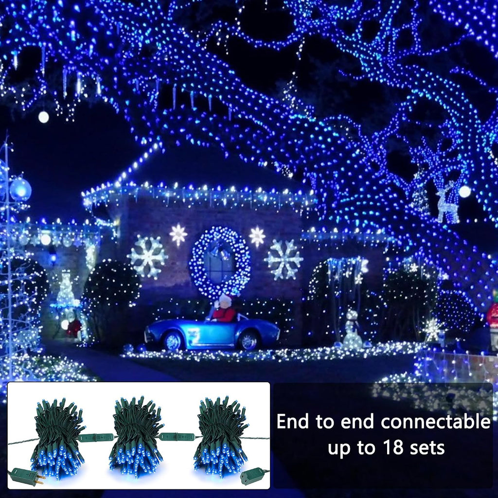 Brizled 5MM Blue Gentle Twinkle Christmas Tree Lights, 100 LED Connectable