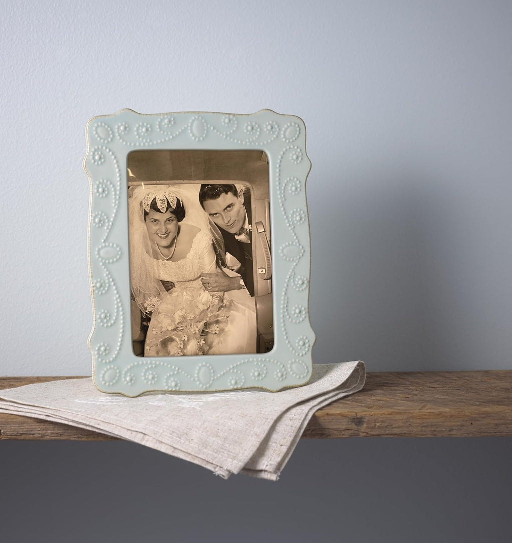 Lenox French Perle Ice Blue 5" X 7" Frame - 869601