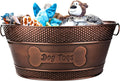 BREKX Copper Metal Pet Storage & Dog Toy Bin w/ Handles, Indestructible