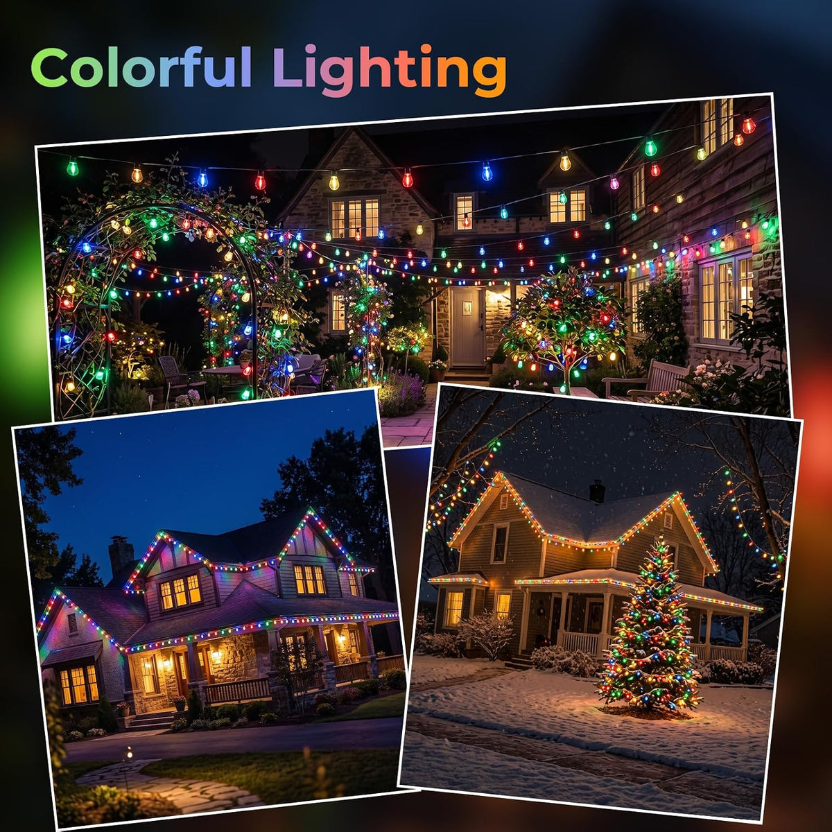 GvvooHome Colored Light Bulbs 24 Pack, S14 Bulbs for Outdoor String Lights