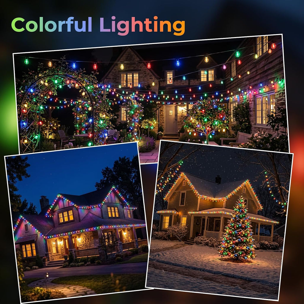 GvvooHome Colored Light Bulbs 64 Pack, S14 Bulbs for Outdoor String Lights
