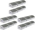 Homsorout Closet Organizers Bins 18 Packs - Large Closet Shelf Organizer with Handles, Fabric Trapezoid Storage Bins, Collapsible Storage Cubes for Clothes, Towels, Light Gray