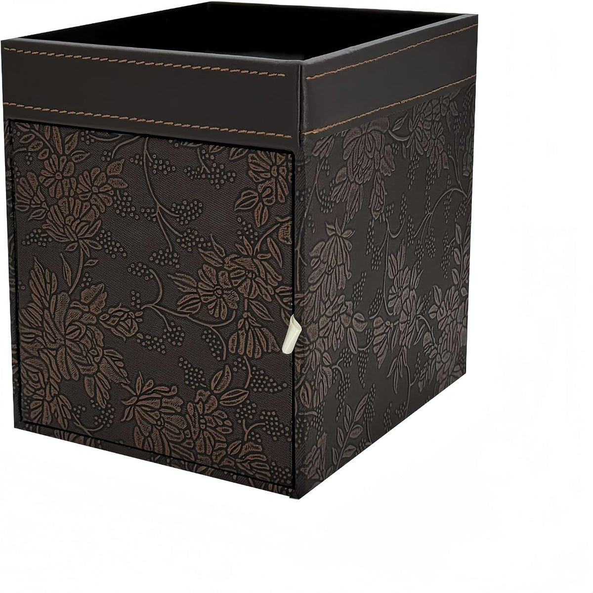 PU Leather Tissue Box Cover Square, Modern Tissue Holder with Storage Valet Tray, Nightstand Decorative Tissues Case, Facial Tissue Box Holder for Bathroom,Bedroom,Livingroom and Office (Antique)