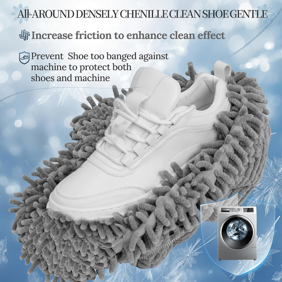 Shoe Washing Machine Bag, Laundry Shoe Bag for Washer and Dryer,2Pcs Reusable Shoe Bag for Washing Machine Fit Most Shoes Types (Grey 2 pcs)