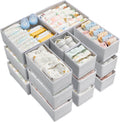 Vtopmart 18 Pack Baby Clothes Organizer, Foldable Fabric Drawer Bins