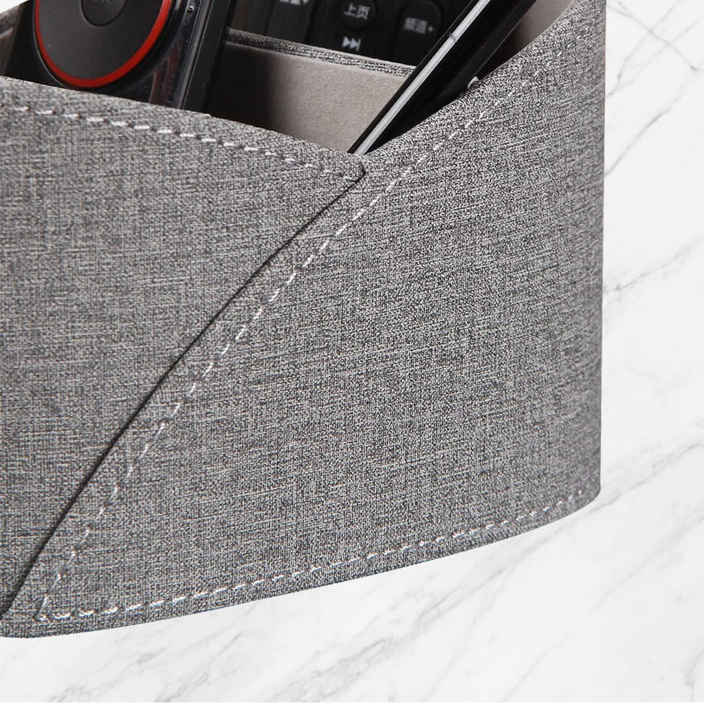 PU Leather TV Remote Control Holder,Pen Caddy/Cup,Art Supplies Organizer