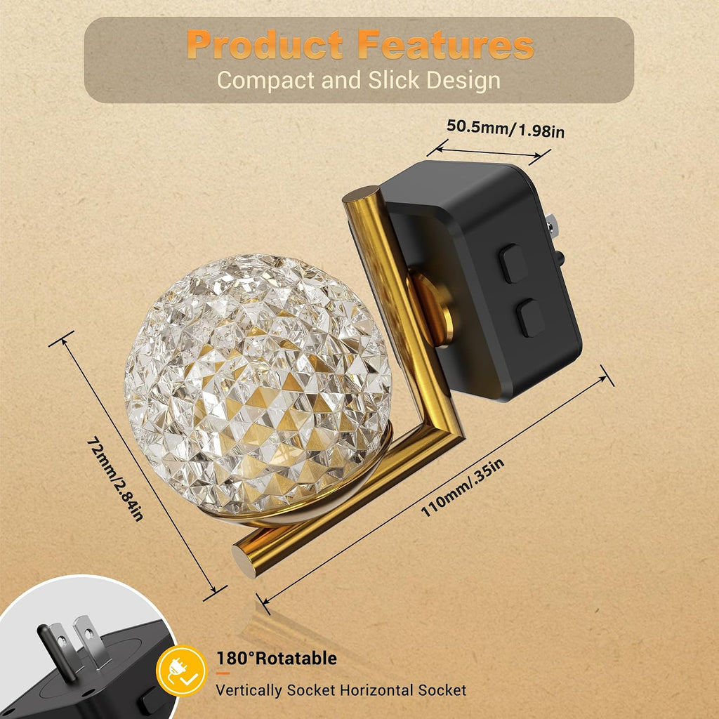 JandCase LED Night Light, 3000K Warm White & RGB Color Changing Night Light